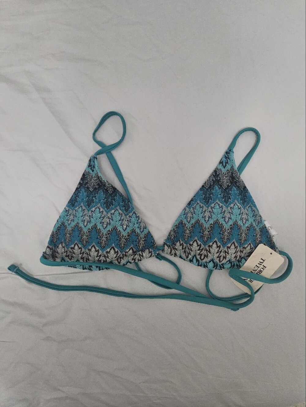 Forever 21 Triangle Bikini Top Boho Festival Y2k Nwt